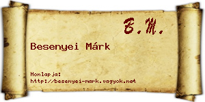 Besenyei Márk névjegykártya